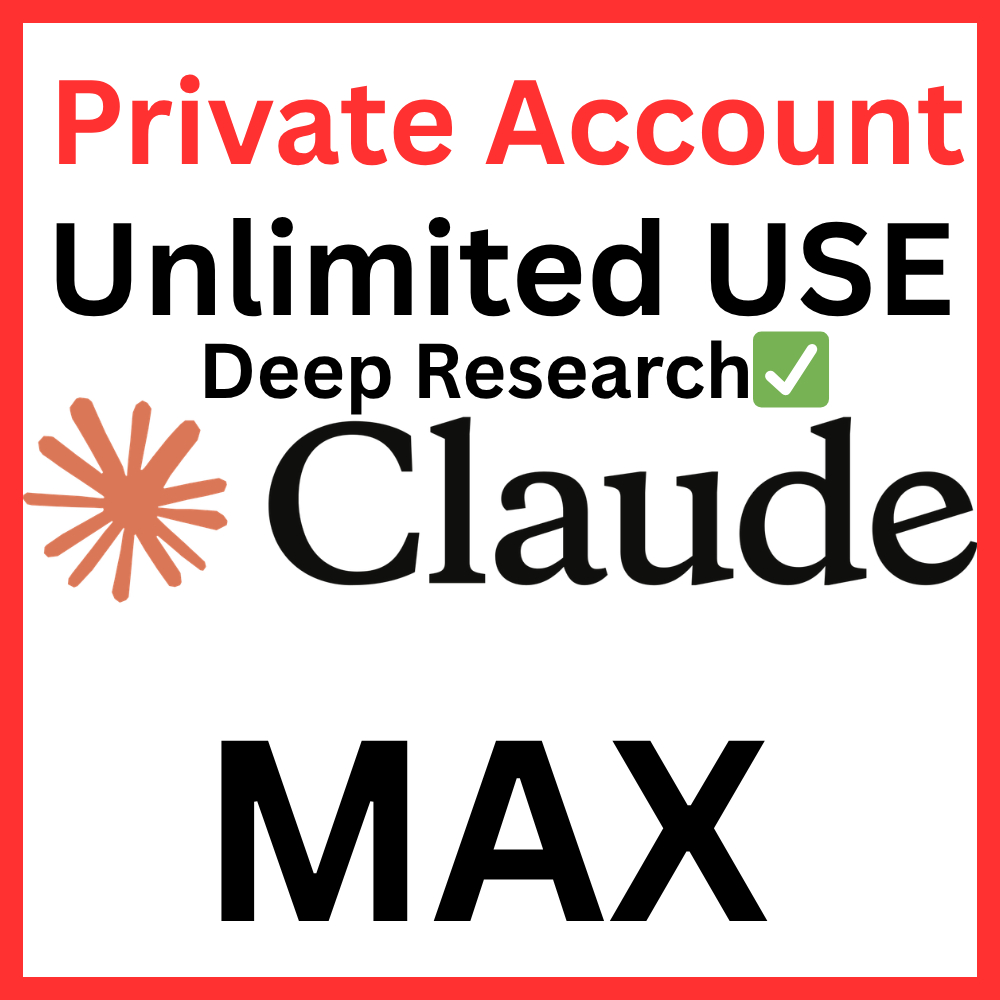 Claude MAX Unlimited Use Private ACCOUNT ALL Latest Claude Models