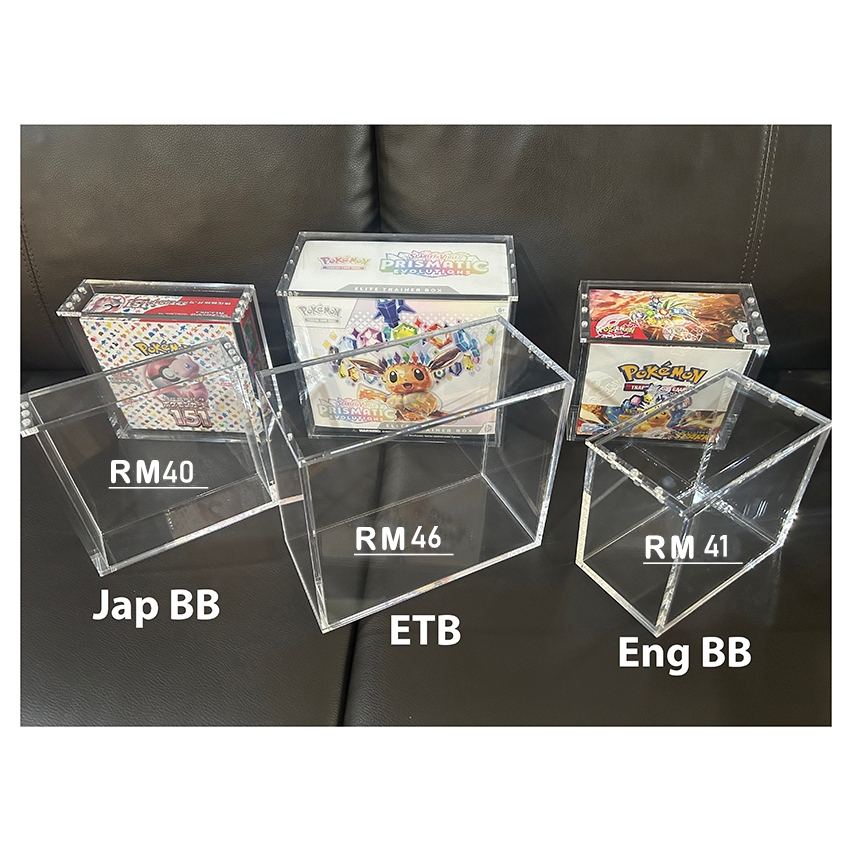 *READY STOCK* Pokemon Arcylic Protection Box ETB / English Booster Box/ Japan Booster Box