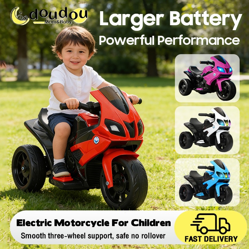 Ready StockBaby Electric Motor Rechargeable Music Motorcycle Lightweight Powerful Driving Force儿童摩托