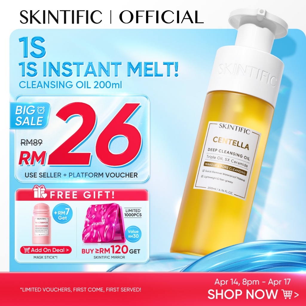 SKINTIFIC Centella Deep Cleansing Oil Makeup Remover Balm Hydrating Purifying Face Gentle Cleanse Pore Waterproof Makeup