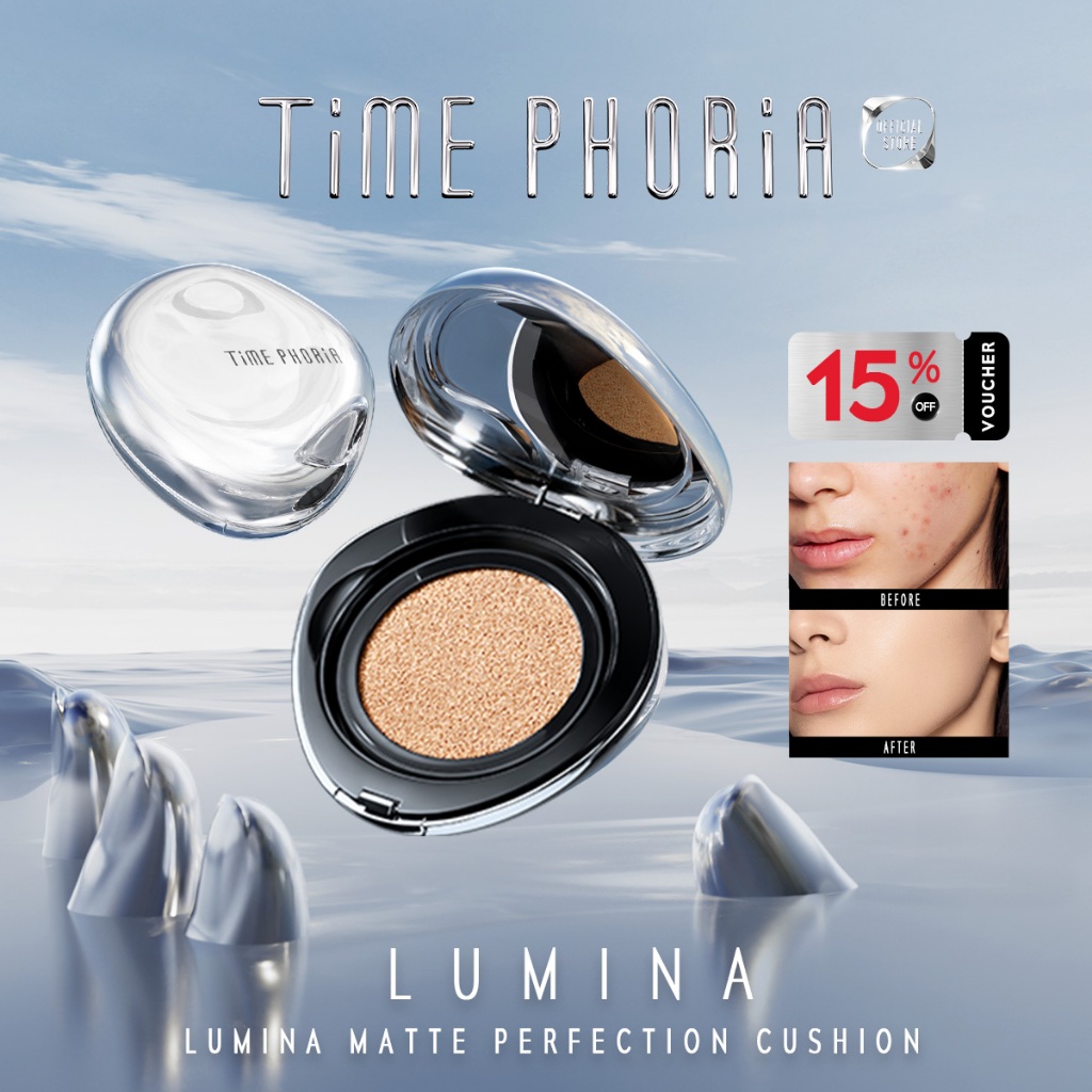 TIME PHORIA – Perfection Cushion Foundation | High Coverage | Matte | BB Cushion
