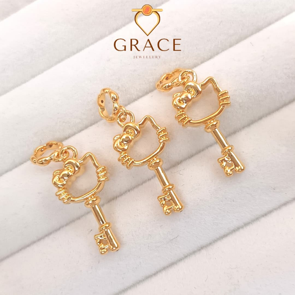 Grace Jewellery GRC000262 Gold 916 0.22gm Pendant Cat Key/Emas 916 Pendant Kunci Kucing/黄金916凯迪猫钥匙吊坠