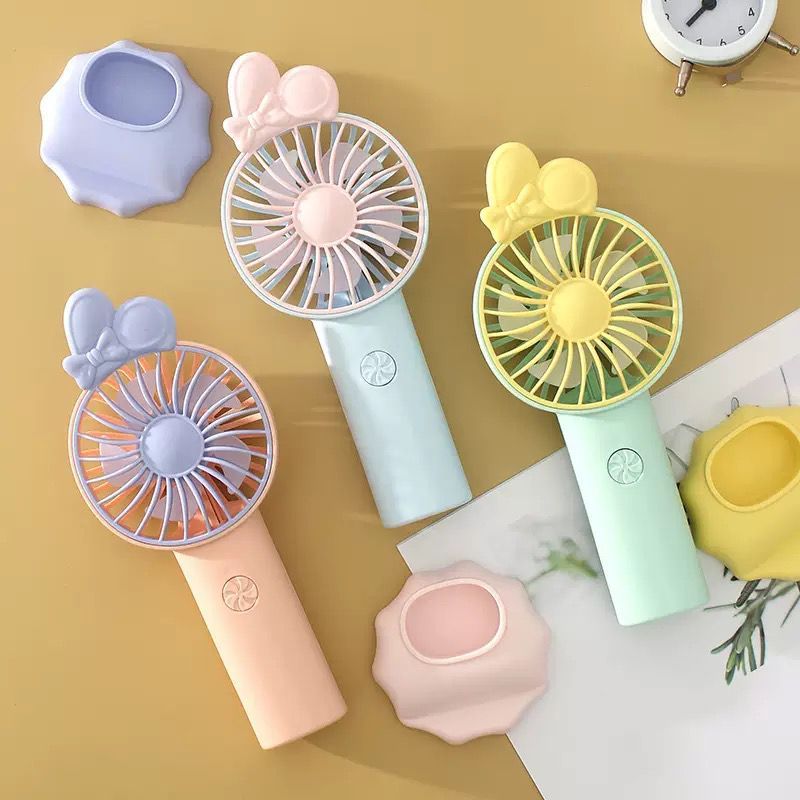 Kipas Mini Fan Mini kipas berdiri portable fan USB Charge Battery flower fan Cooling Small kipas kecil bunga