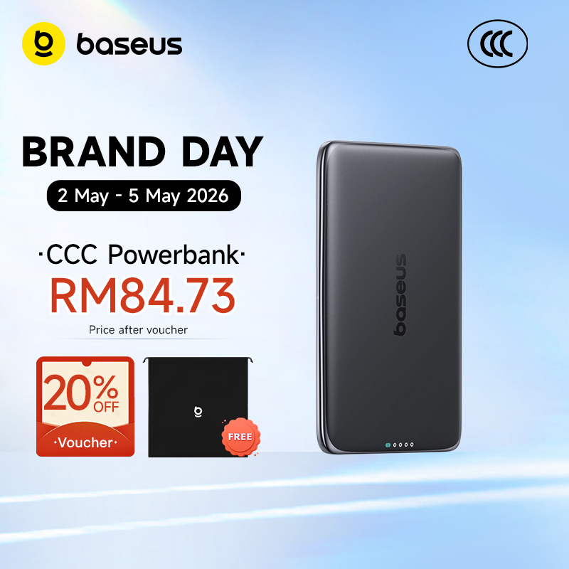 【CCC Certified】Baseus PicoGo Ultra-Slim 3C 5000mAh 20W/10000mah 27W Magnetic Power Bank Card-Sized