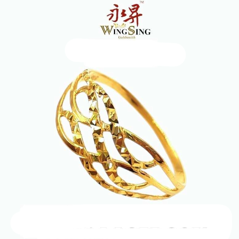 Wing Sing Cincin Tocang Infinity Padu Fesyen Tulen Emas 916 / 分色款式戒指 / 916 Gold Limited Edition 916