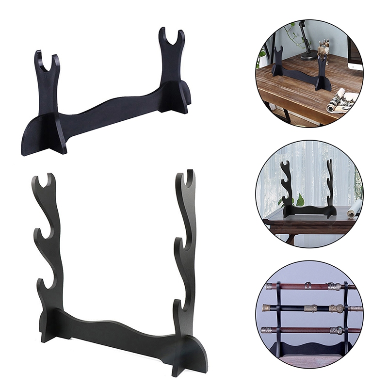 3 Tier Anime Knife Rack DIY Katana Stand Wooden Game Weapon Display Rack Collection Souvenirs