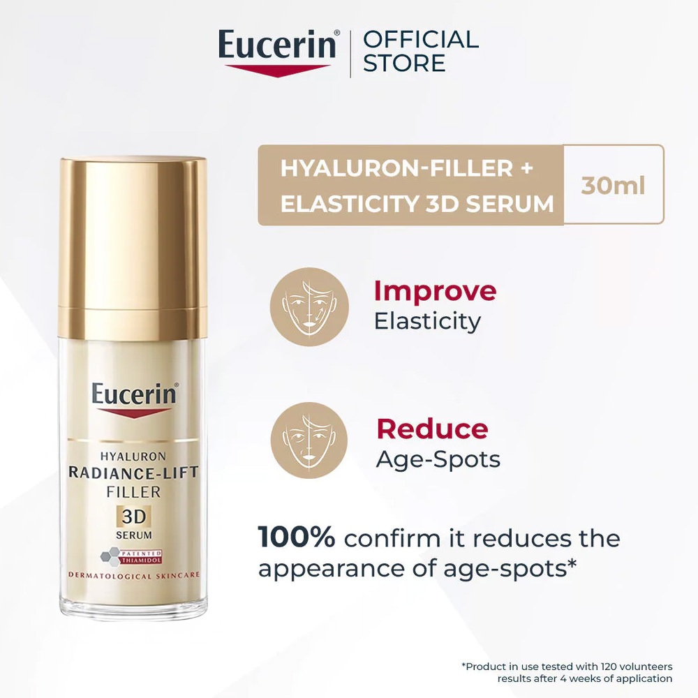 Eucerin Hyaluron Radiance-Lift Filler 3D Serum 30ml | Thiamidol Serum | Elastic Filler | Age Spots | Anti Aging