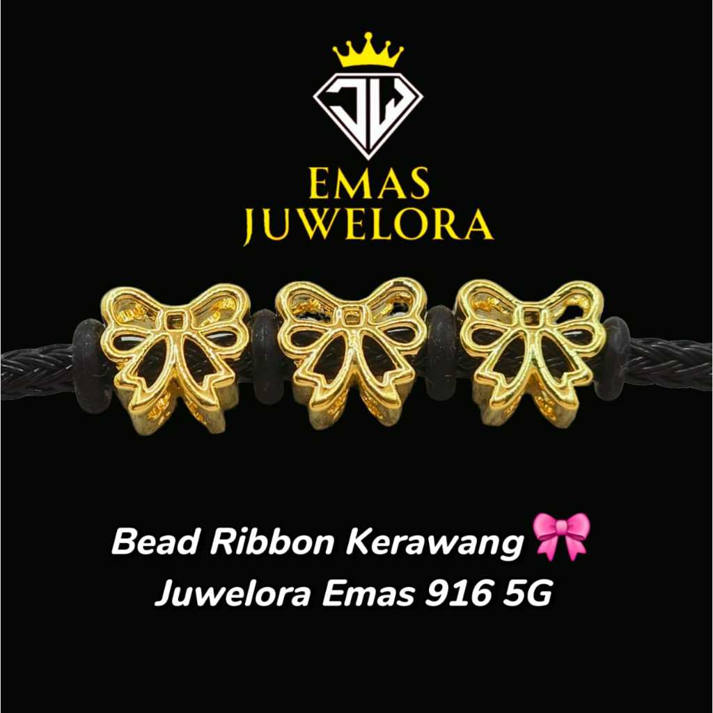 Juwelora Emas 916 3L  | Bead Kerawang Ribbon 🎀| Emas 916 | Emas Bajet #emas916 #emasbajet #emasmalaysia