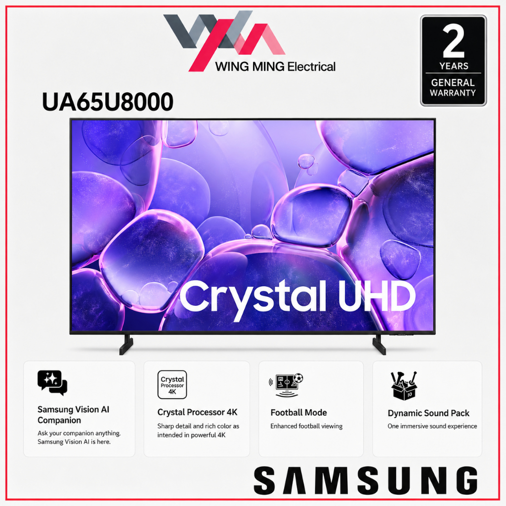 Samsung 65 Inch LED (UA65U8000FKXXM) Crystal UHD 4K Smart TV Television/电视机