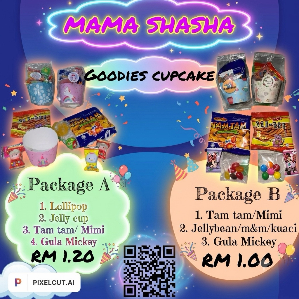 Cupcake Candy Doorgift/GOODIES BAJET murah Premium Mama shasha Doorgift for Birthday/Akikah/Wedding/Others Event