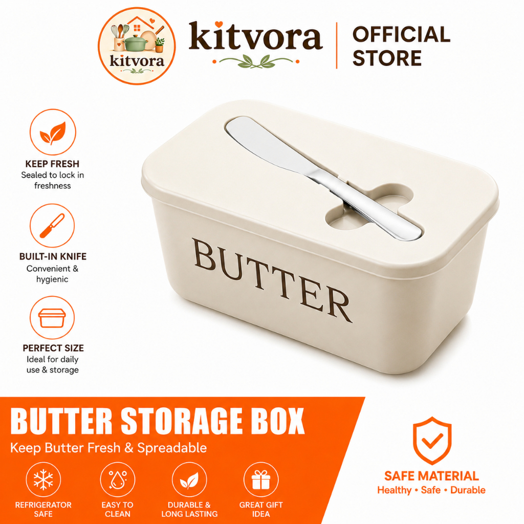 Eco-Friendly Butter Box - Airtight Storage Container for Refrigerator and Cheese Preservation