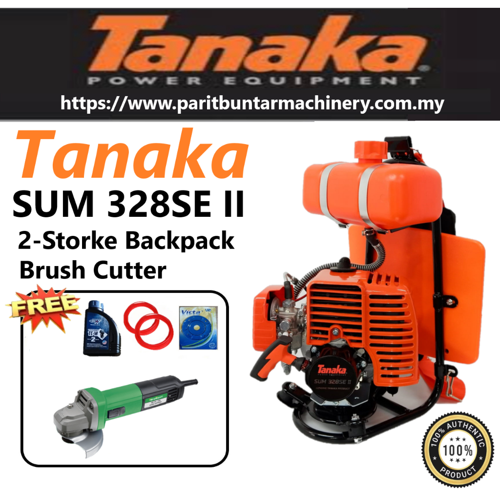 TANAKA Backpack Brush Cutter SUM328SE II Gardening Tools Grass Cutter Mesin Potong Rumput