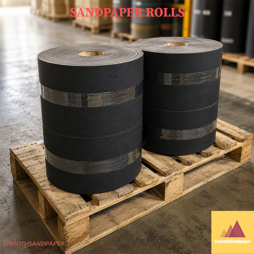 Black Sanding Roll Abrasive Paper P60-P320 Heavy Duty Tear Resistant for Aerospace Component Wood Floor Parquet Sanding image 3