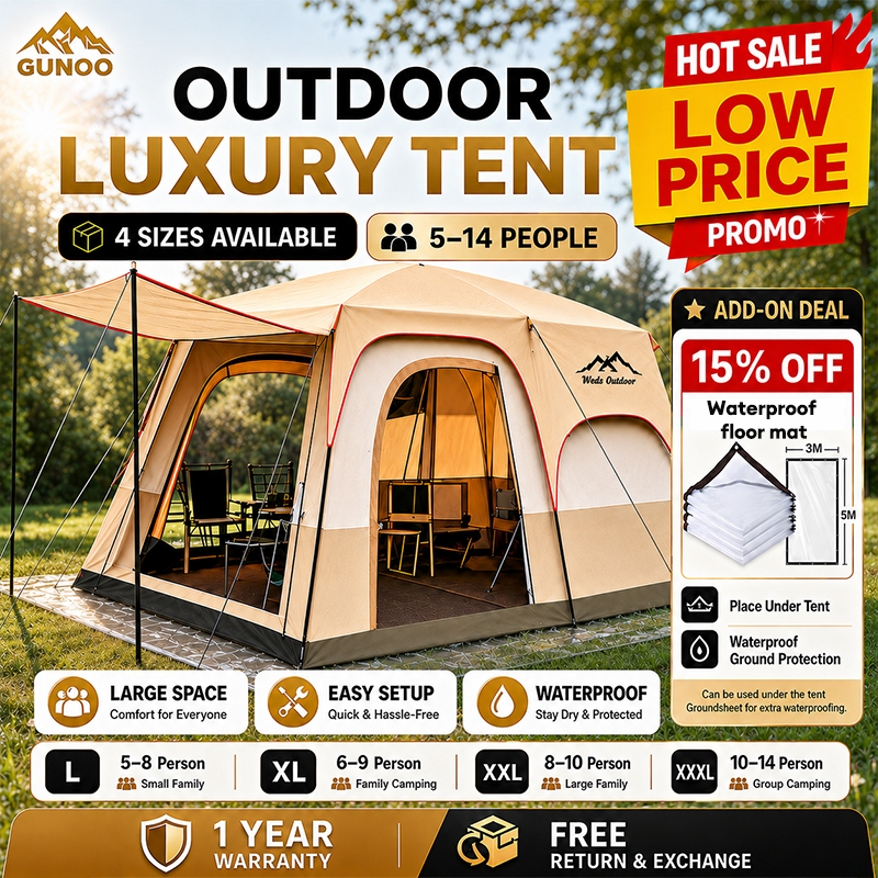 Genuine khemah unta Camel Tent 10-14 person large beser khemah Camping Portable Family Tents Outdoor Hiking