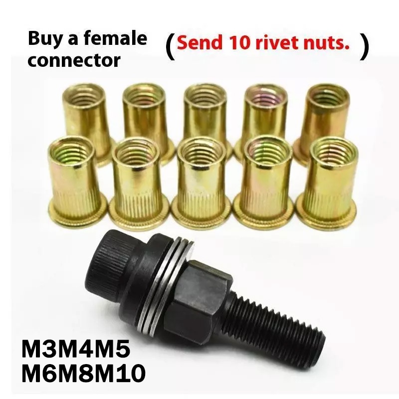 33Pcs 55pcs Manual Riveter Nut Tool Accessory For Nuts M3 M4 M5 M6 M8 M10 Simple Installation Hand Rivet Nut null