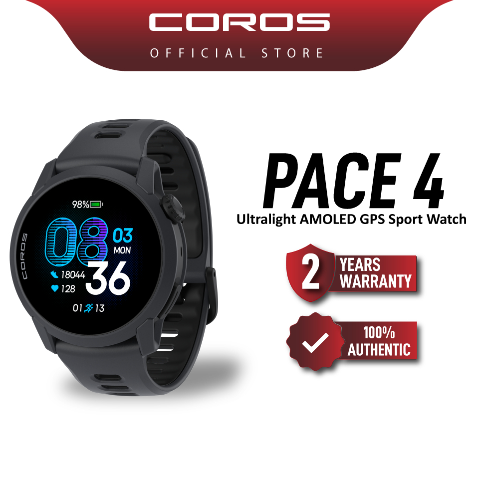 COROS PACE 4 Ultralight AMOLED Display Smartwatch GPS Tracker Running Gym Jam Sukan Fitness Racing Sport Watch Outdoor