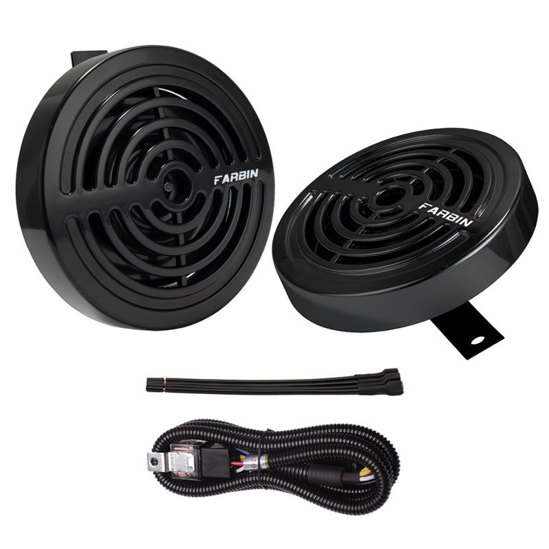 Bosch Europa Car Horn 12V 300/375Hz Black with Relay Socket Horn Kereta
