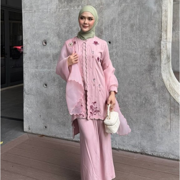 NEW ARRIVAL Rayyan Haya’ Thalita Kurung 4.0 {READYSTOCK} Kebarung Sulam Material Cotton with Beads Nursing Friendly