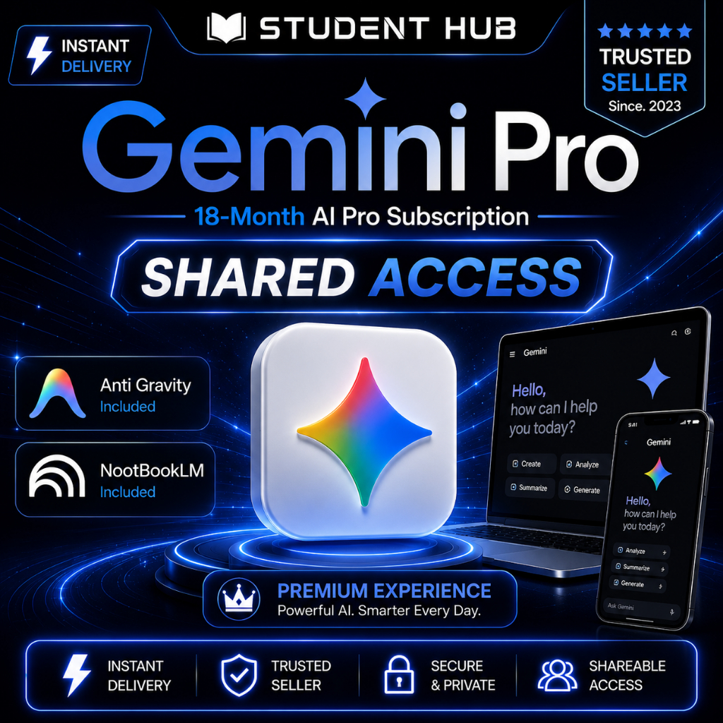 【100% STABLE】Google Gemini Pro | Instant Delivery | Premium AI Assistant