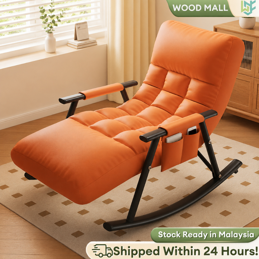 Rocking Chair Lazy Chair Lazy Sofa Kerusi Malas Adult Recliner Elderly Recliner Lounge Chair摇摇椅