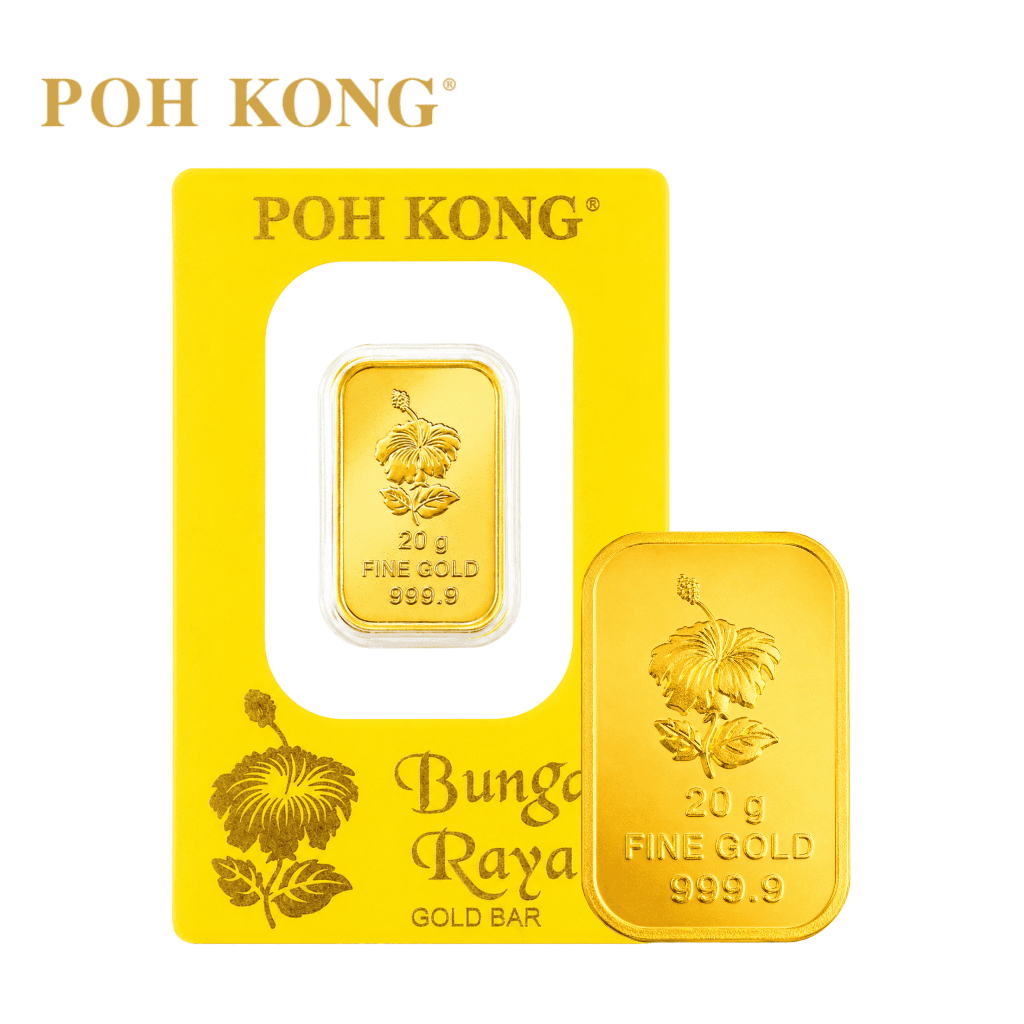 POH KONG 999/24K Pure Gold Bunga Raya Gold Bar (20g)