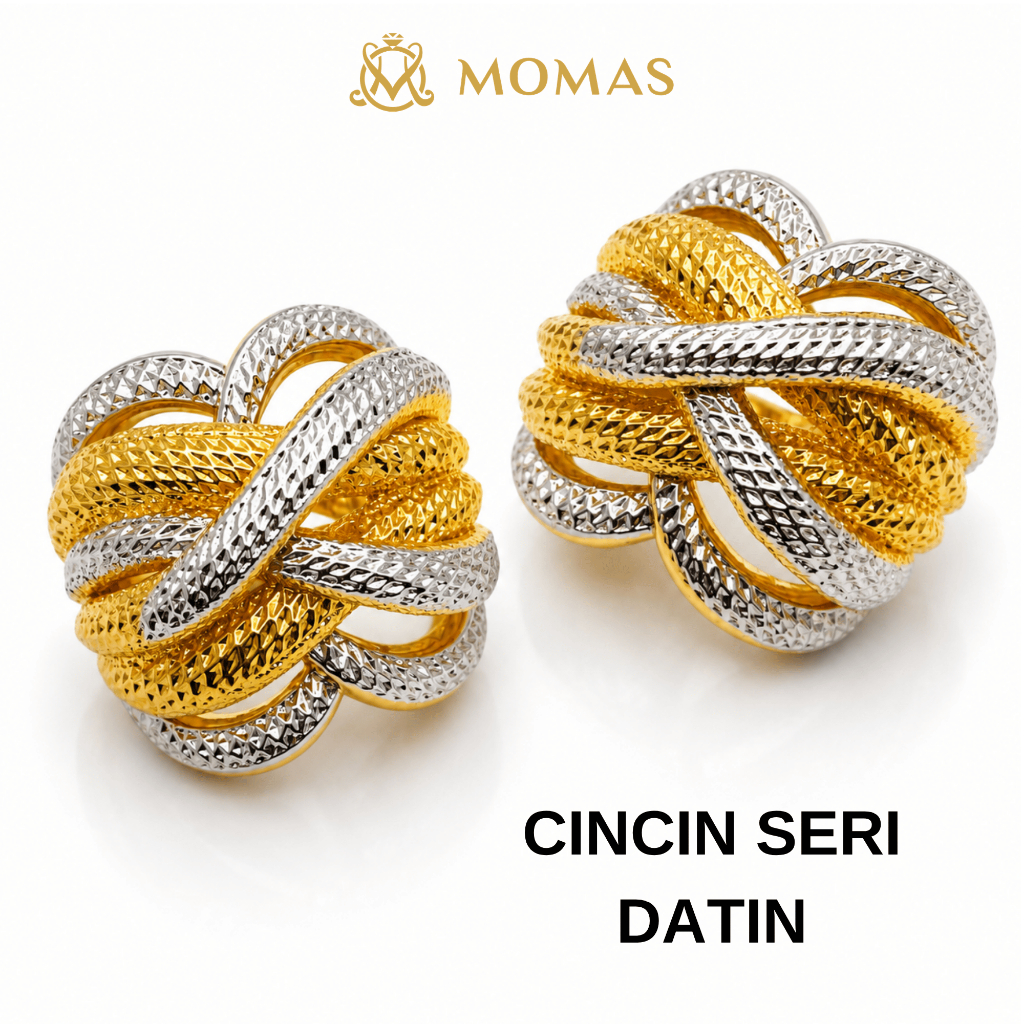 MOMAS CINCIN SERI DATIN 5D Emas 916 Original Cincin Emas 916 Tulen Cincin Emas 916 Original Emas Murah Cincin 916