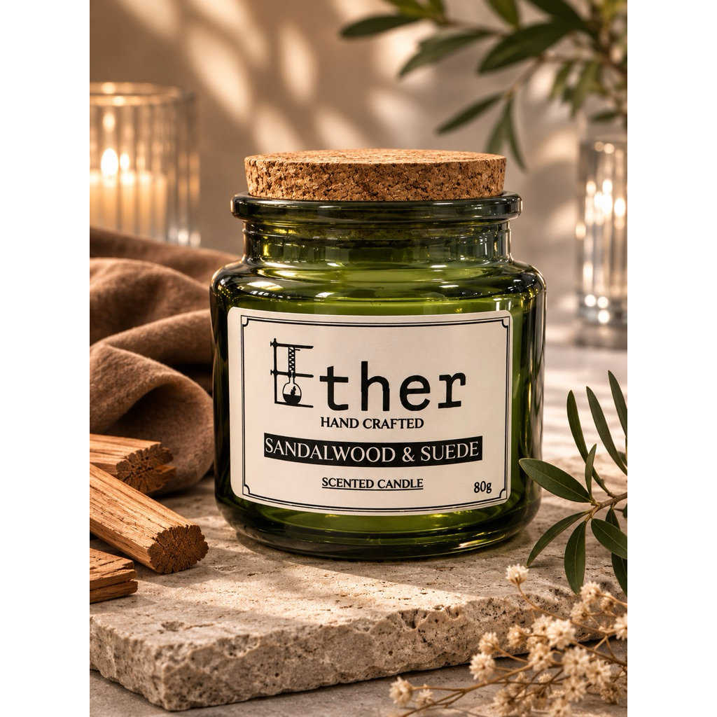 ETHER MAISON Scented Candle 80g Handcrafted Soy Wax Candle Aromatherapy Home Fragrance