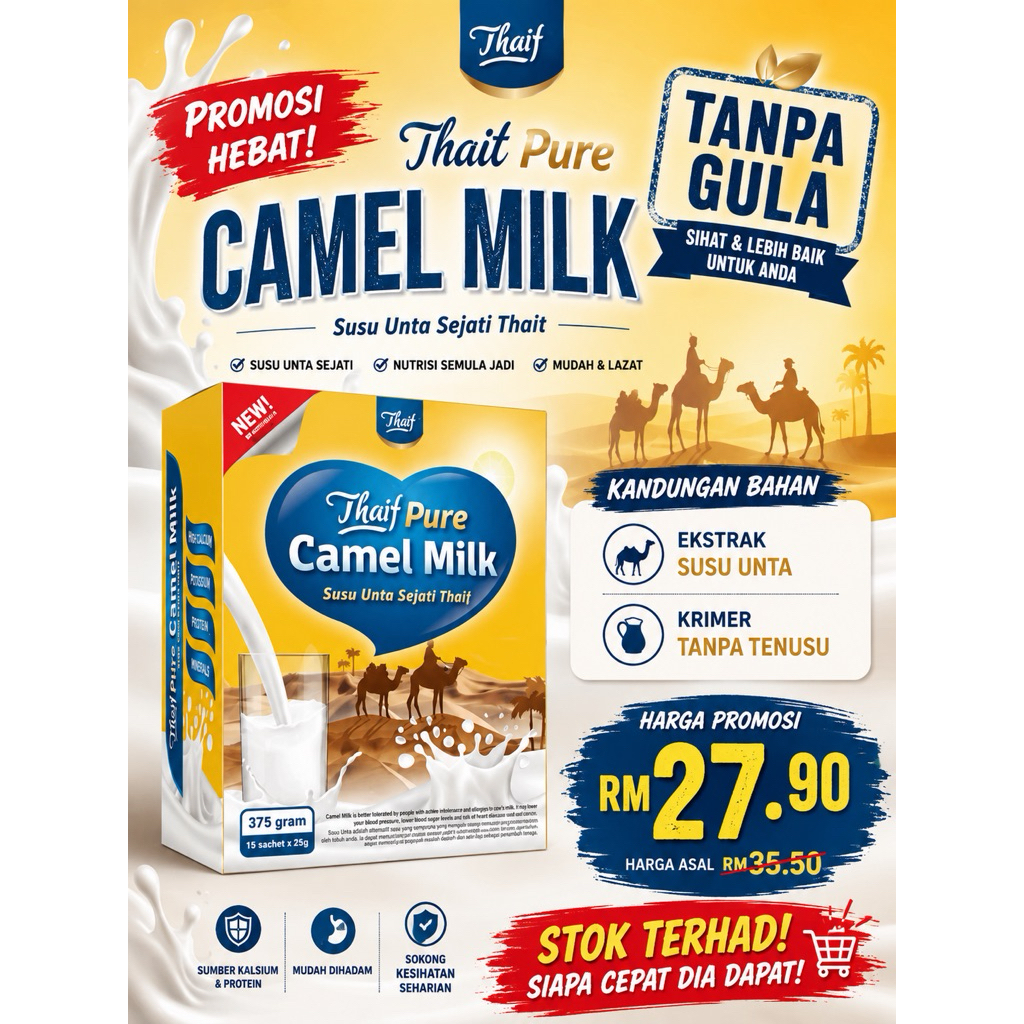 ASLI SUSU UNTA TANPA GULA