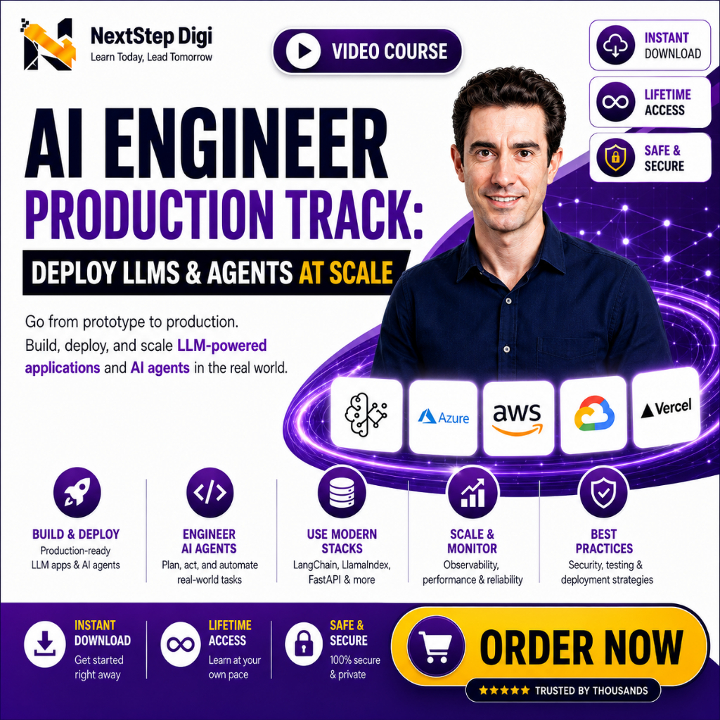 (Course) AI Engineer Production Track: Deploy LLMs & Agents at Scale | AWS, Azure, GCP, Vercel, MLOps, RAG, Agents & MCP