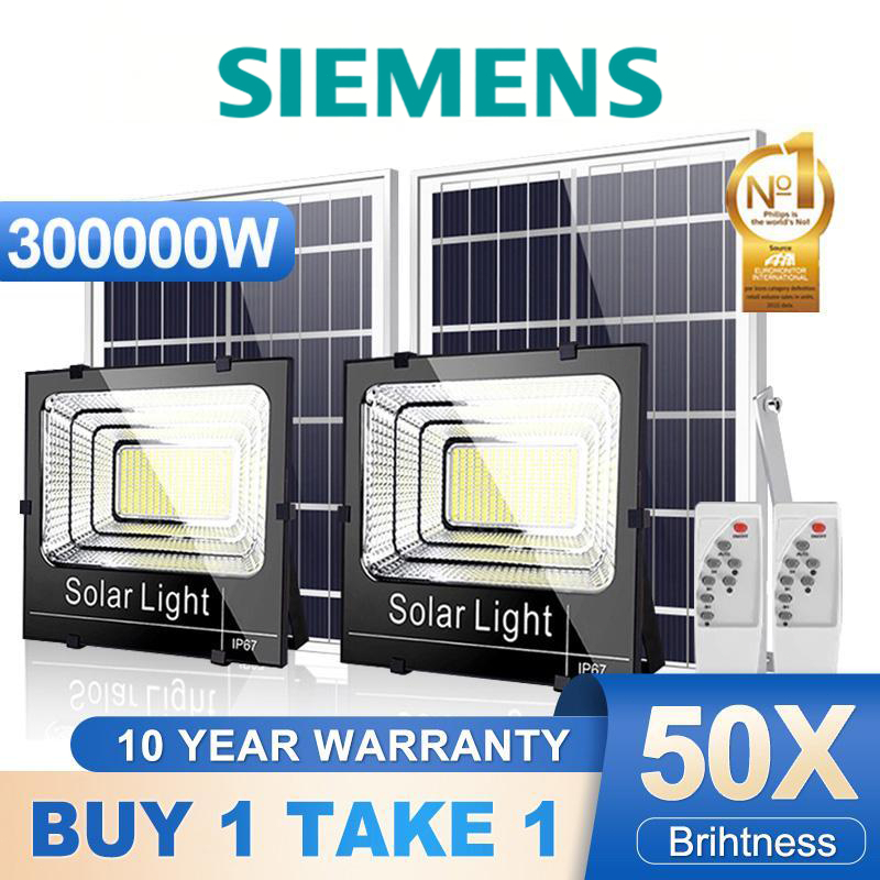 Lampu Solar Light 300000W Outdoor Lighting Solar Spotlight rayasolar Waterproof LED IP67 Garden Light