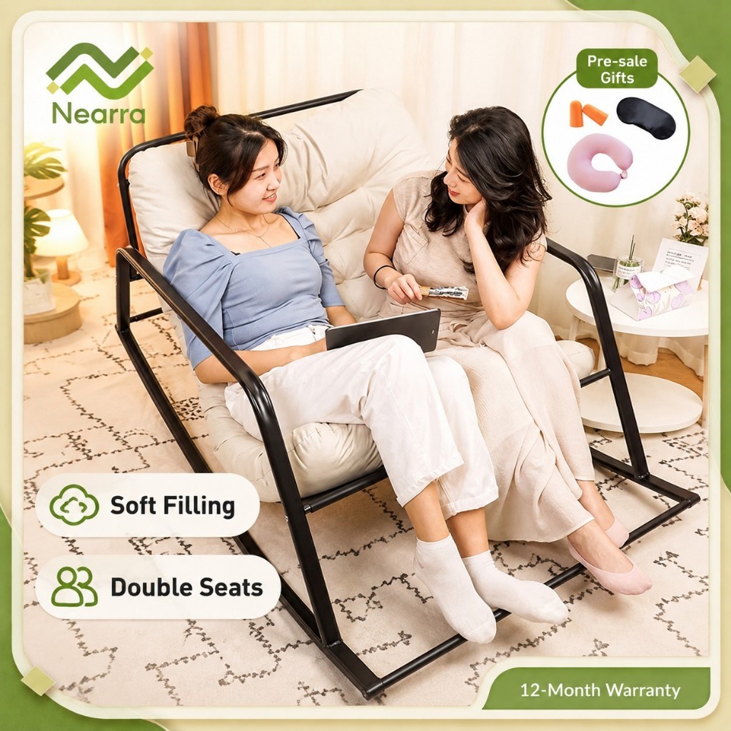 【Free-GIFT】Rocking Chair Lazy Sofa Chair Kerusi Malas lazy sofa Armchair Lazy Bedroom Living Room kerusi Lounge