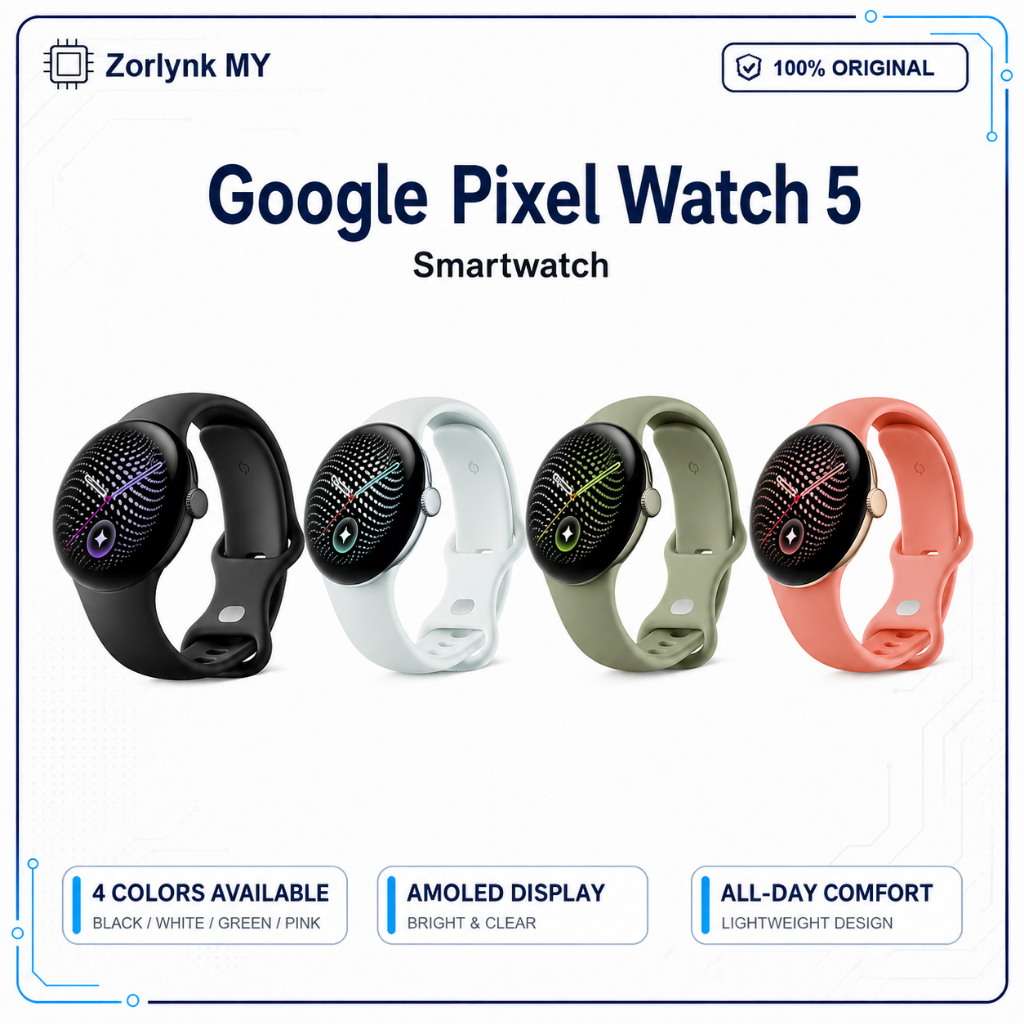 Google Pixel Watch 5 Smart Watch Gemini AI Heart Rate Monitor GPS Sports AMOLED Waterproof Fitness Tracker