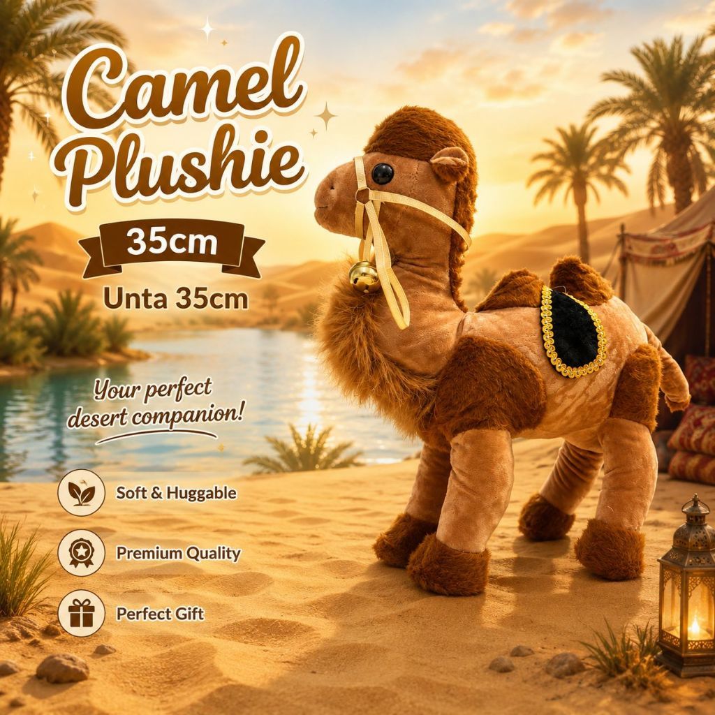 [READY STOCK]Camel Plushie 35cm Patung Unta ComelSoft Toy Unta Lembut Mainan Peluk Hadiah Birthday Kanak-Kanak