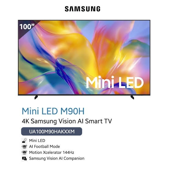 SAMSUNG 100″ M90H Mini LED 4K Vision AI Smart TV UA100M90HKXXM