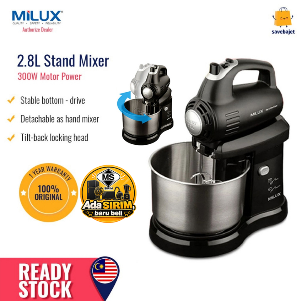 MiLUX Mesin Pengadun Multi Pro Stand Mixer (2.8L) MSM-9512