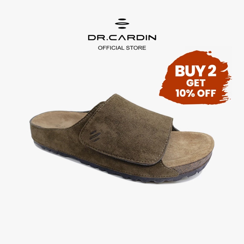 [BUY 2 10% OFF] Men Cove Core Suede Comfort Sandals with Adjustable Strap D-SLB-8212
