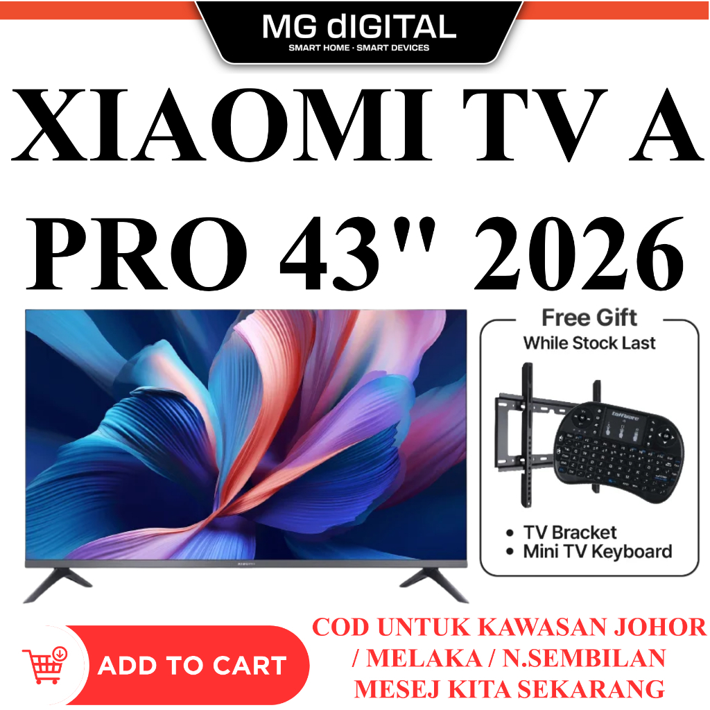 [MY Set | Pickup] NEW Xiaomi TV A Pro 2026 Version 43" 4K QLED | 120Hz Refresh Rate Xiaomi Smart TV