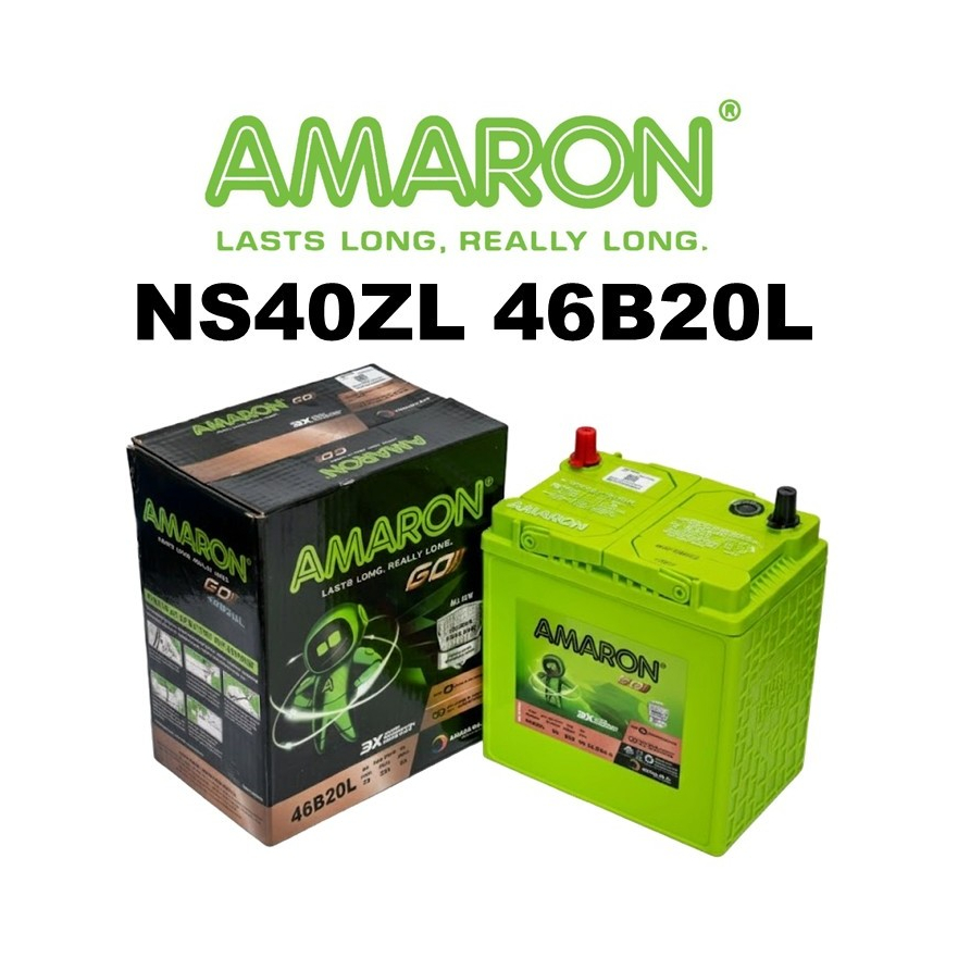 [PENANG ISLAND SAHAJA] Amaron GO NS40ZL 46B20L  (untuk kereta CITY, JAZZ, VIVA, MYVI lama, AXIA, I10 etc)