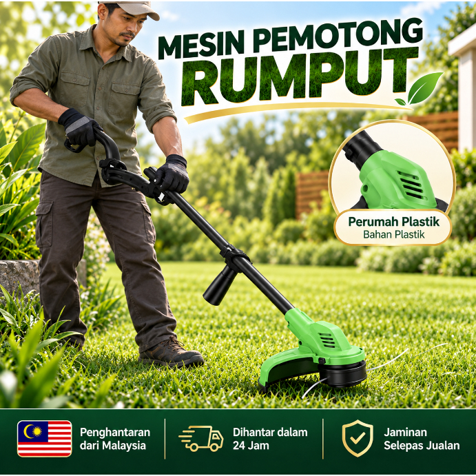 【 Basic OWL/COD Malaysia】Mesin Potong Rumput Manual Alat Berkebun Ringan untuk Halaman & Taman