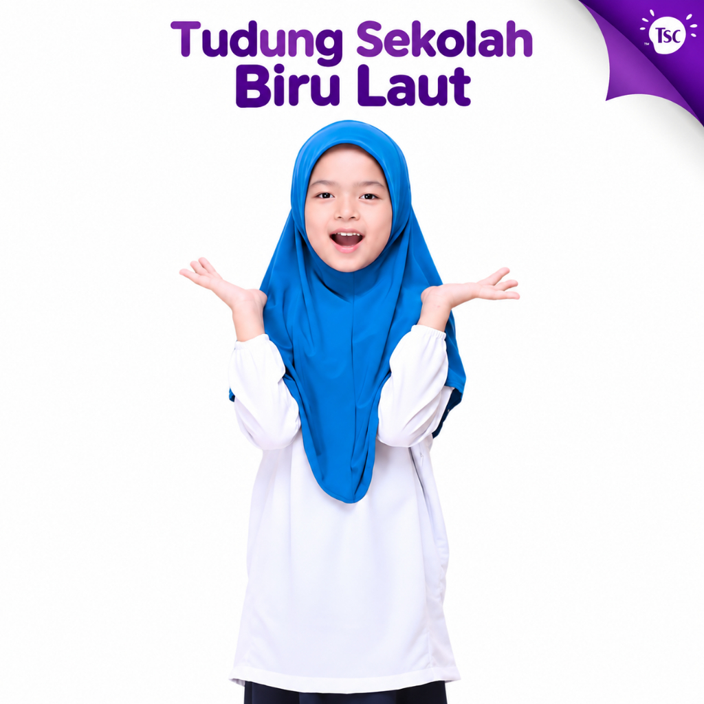TudungSiComel Kafa Hijab Penang/Kedah/Pahang/Kelantan - Sea Blue