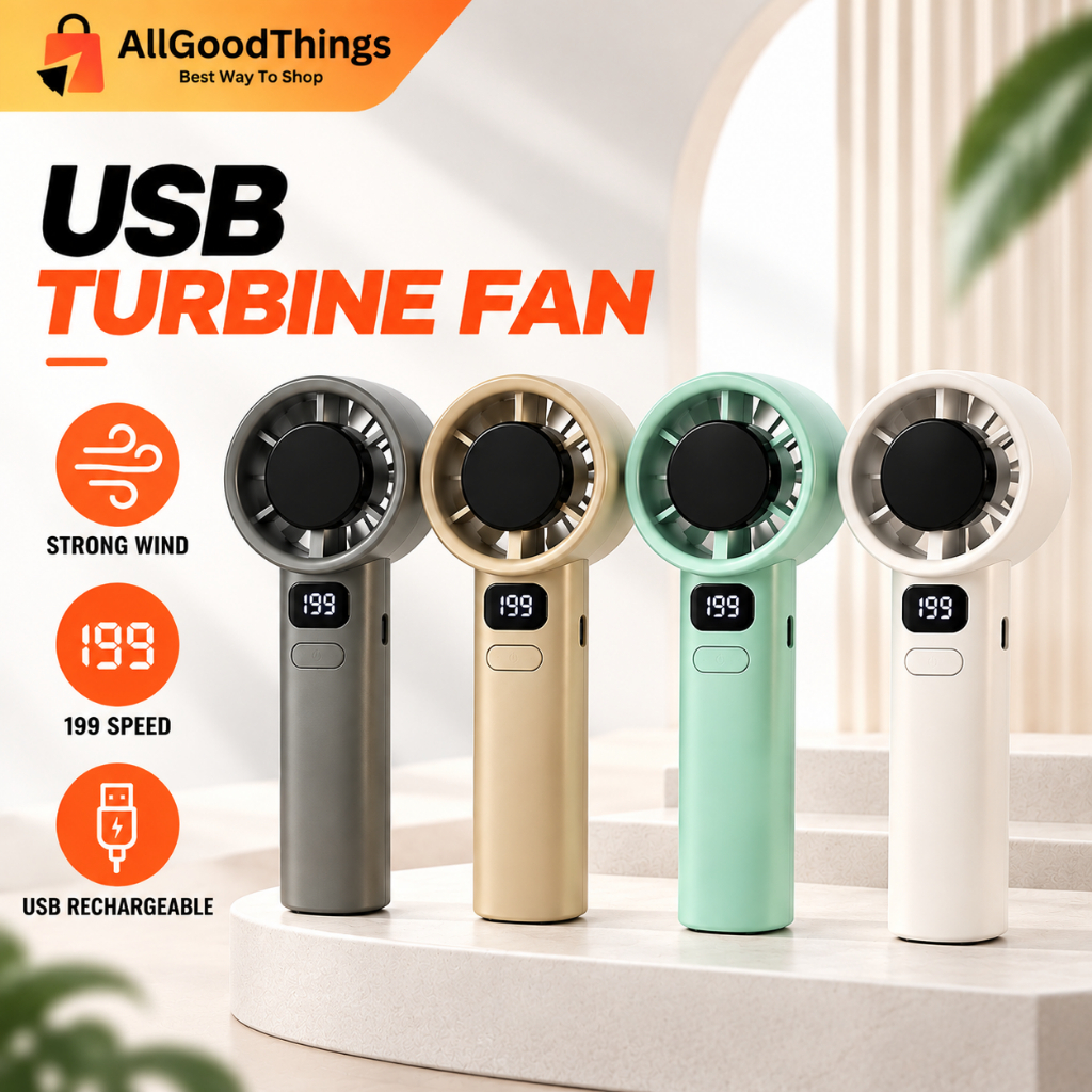 【 120-150-199 Speed 】 Portable USB Mini Fan kipas mini kipas tangan Mini Fan Rechargeable Handheld Fan with Led Display