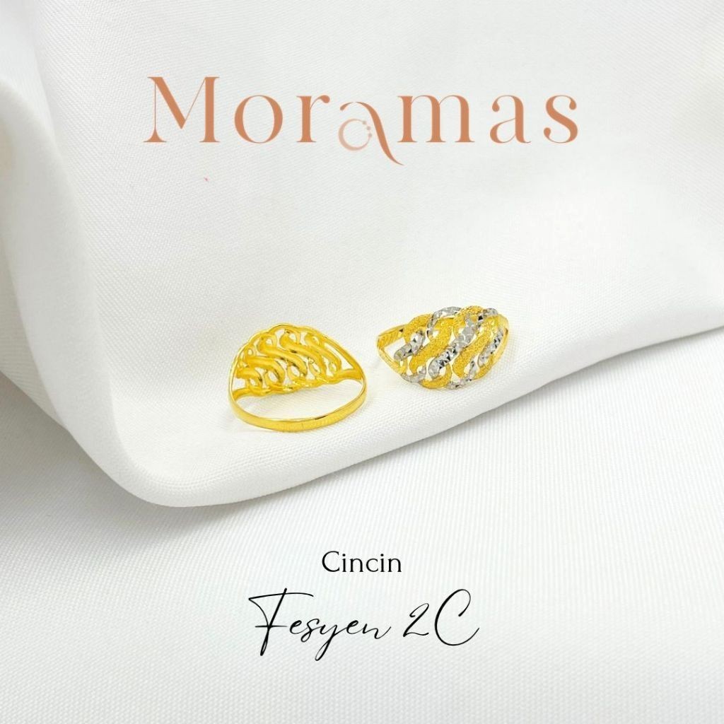 Moramas Fashion 2C Ring 916 Gold/ Cincin FESYEN 2C Emas 916/ 时尚戒子916金