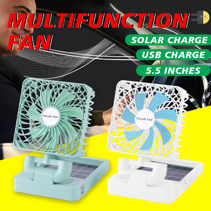 [NEW] Solar Fan/Portable Fan/Table Fan/ Multifunction Fan/Foldable Fan/3 Speed Fan