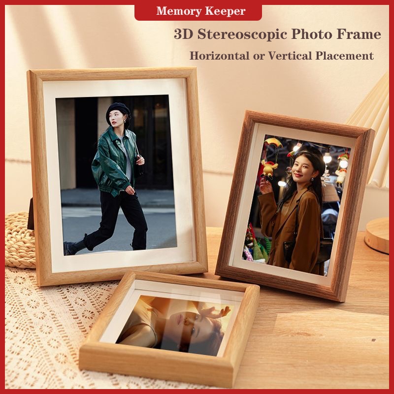 High Quality A4/6 "Nordic Hollow Frame Wooden Minimalist Creative Design 3D Hollow Three-Dimensional Decorative Frame 相框
