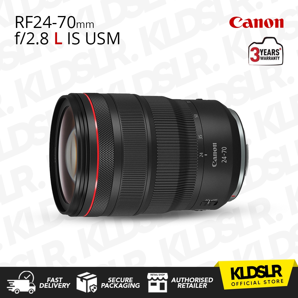 Canon RF 24-70mm F2.8 L IS USM Lens for EOS R/ EOS RP/ EOS R8/ EOS R5/ EOS R6/ EOS R3 (CANON MALAYSIA WARRANTY)