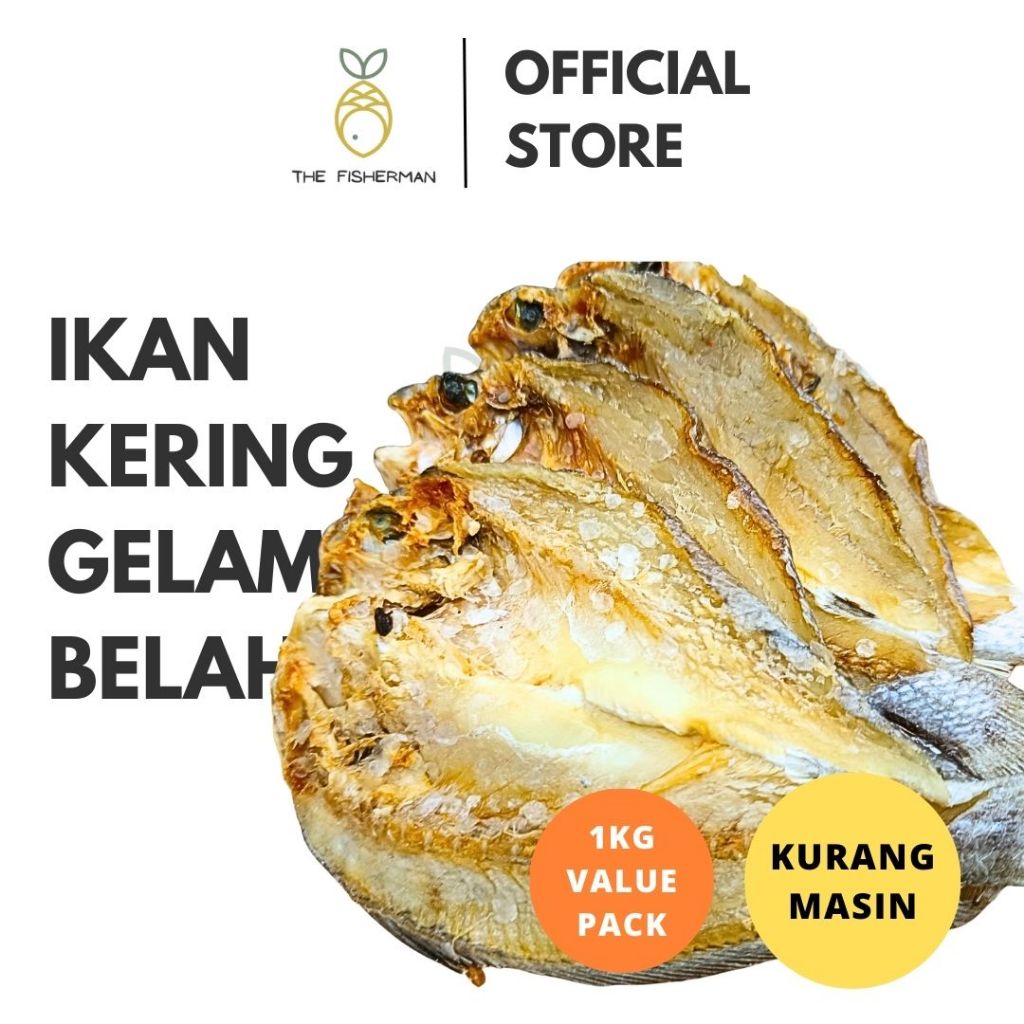 Ikan Masin Gelama Belah 1kg Ikan Kering Gelama Belah Ikan Gelama Belah Tawar/ Masin Salted Fish