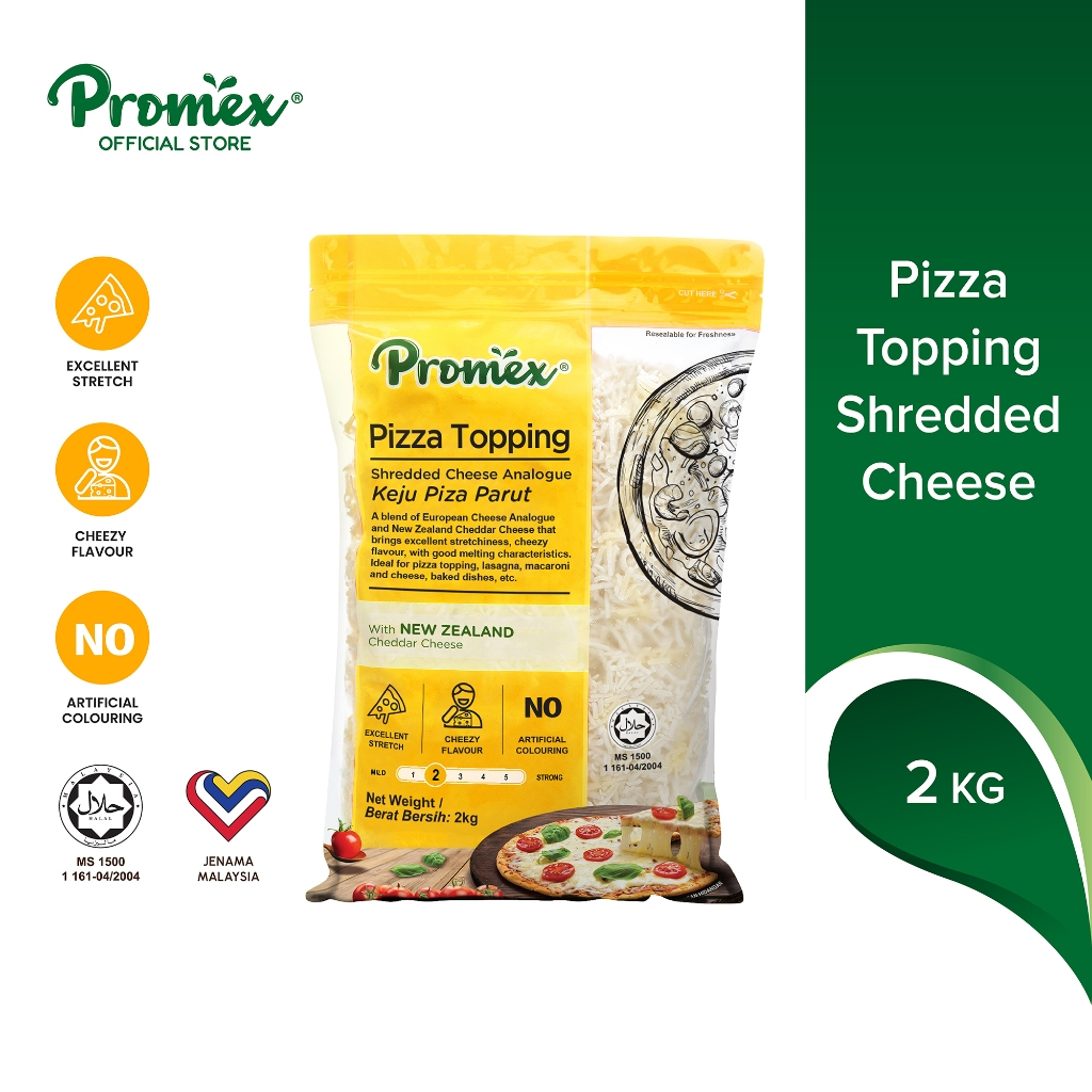 [Klang Valley/Penang Delivery Only] Promex Pizza Topping Shredded Cheese (2kg)