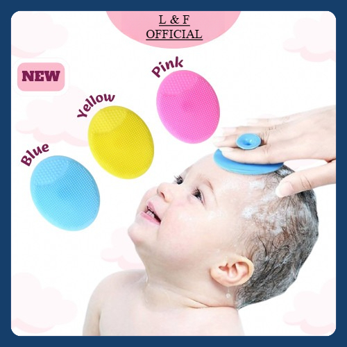 Baby Bath Silicone Cradle Cap Brush Baby Silicone Head Shampoo Scalp Massage Brush Hair
