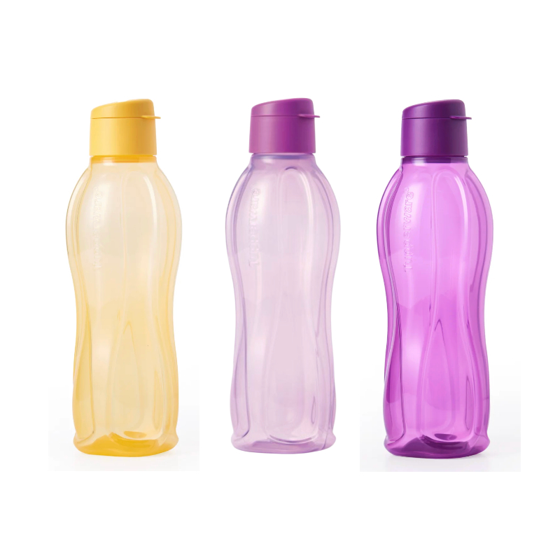 Tupperware Eco Bottle (1pc) 1L (Yellow/Light Purple/Purple)