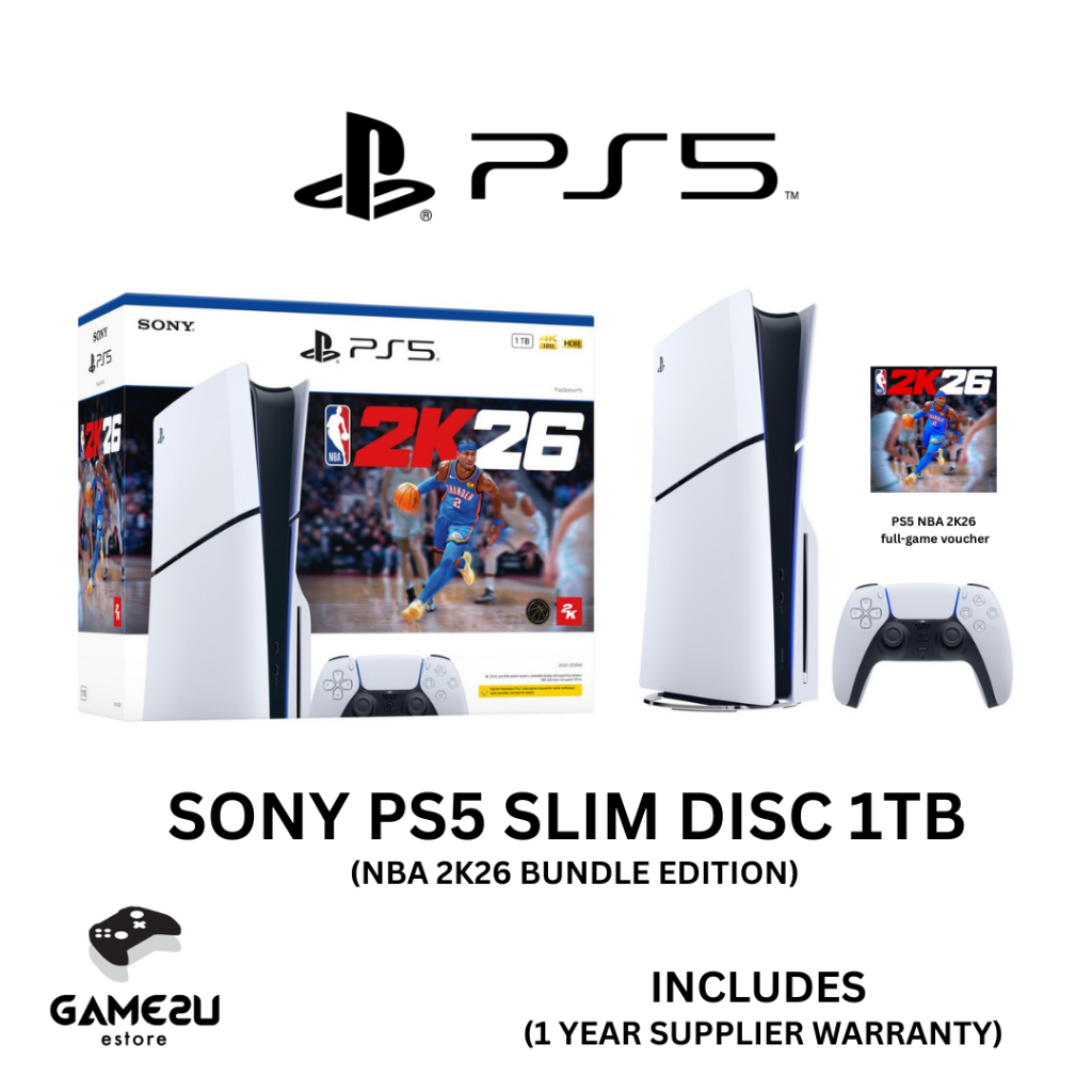 PlayStation Sony PS5 Slim Disc 1TB NBA 2K26 Bundle (SONY MY Set) (1 Year Warranty)